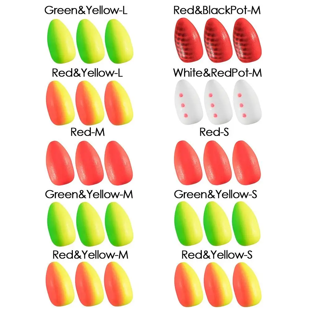 50 Uds flotadores de espuma cuentas de bolas juego de flotadores de pesca de frijoles Material de aparejo inferior accesorios de aparejos de pesca tamaño de selección - imagen 2