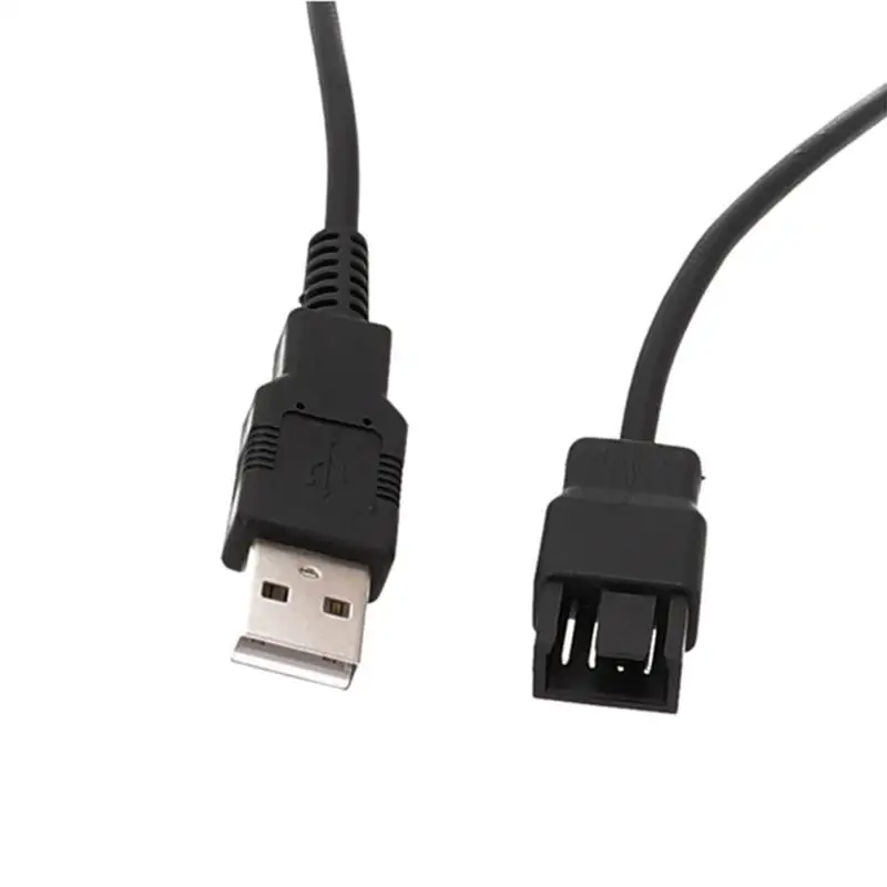 652F New USB to 4PIN Fan Power Supply Cable USB To 4pin 3Pin Laptop Fan Power Cord 5V 30/50/100CM