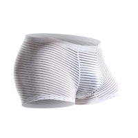 5PCS Mesh Antibacterial  Men's Underwear Men's Ice Silk Traceless boxers Thin traceless summer breathable