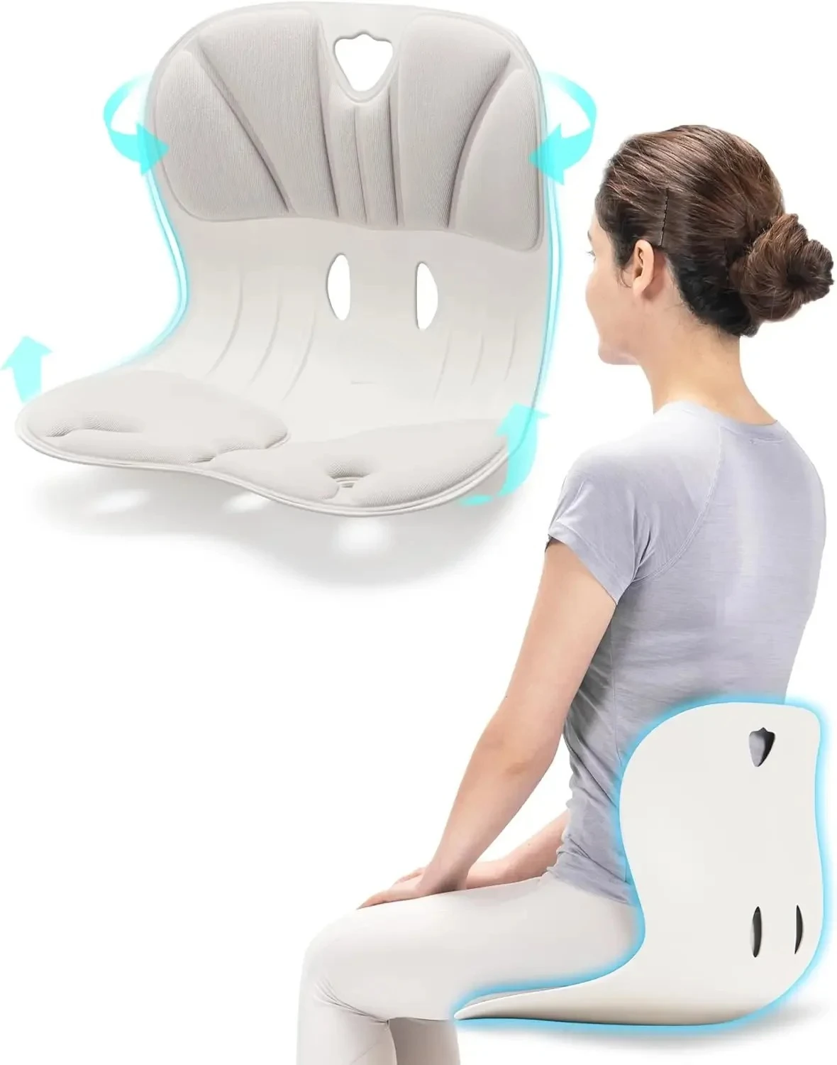 

For Coussin soutien lombaire pour adultes, lisseur dos, pour la maison bureau, avec chaise Correction de Posture assise intégrée