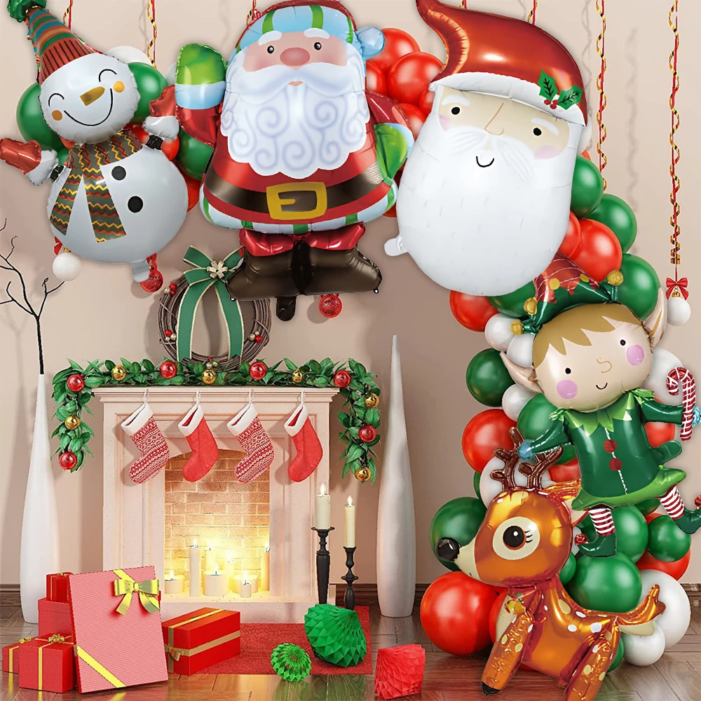 

Snowman Christmas Tree Foil Helium Balloons for Eve Xmas New Year Holiday Party Background wall Inflatable Outdoor Decorations
