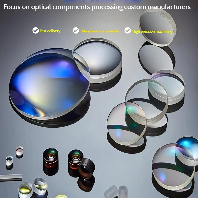 Optical Glass Convex Lens Biconvex Lens Flat Concave Lens Achromatic Lens Cylindrical Lens Customized By Manufacturers