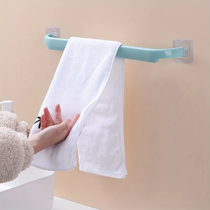

12/pcs Towel Bar Slipper Rack, Towel Rack For Bathroom Wall Mounted Towel Holder Single Rod Towel Shelf Bathroom Accessories