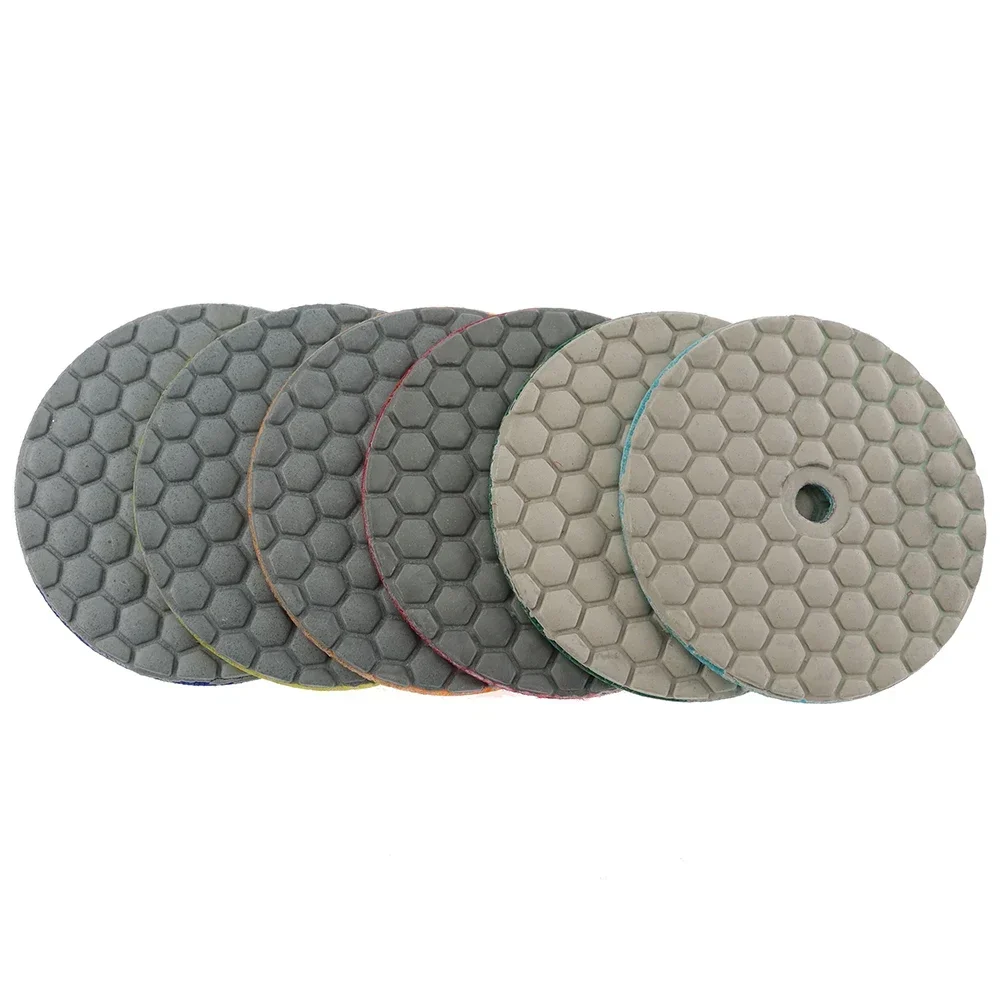 6 PCS  3Inchs  80mm Sharp Flexible Diamond Grinding Wheel Diamond Dry Polishing Pad For Granite Marble Stone