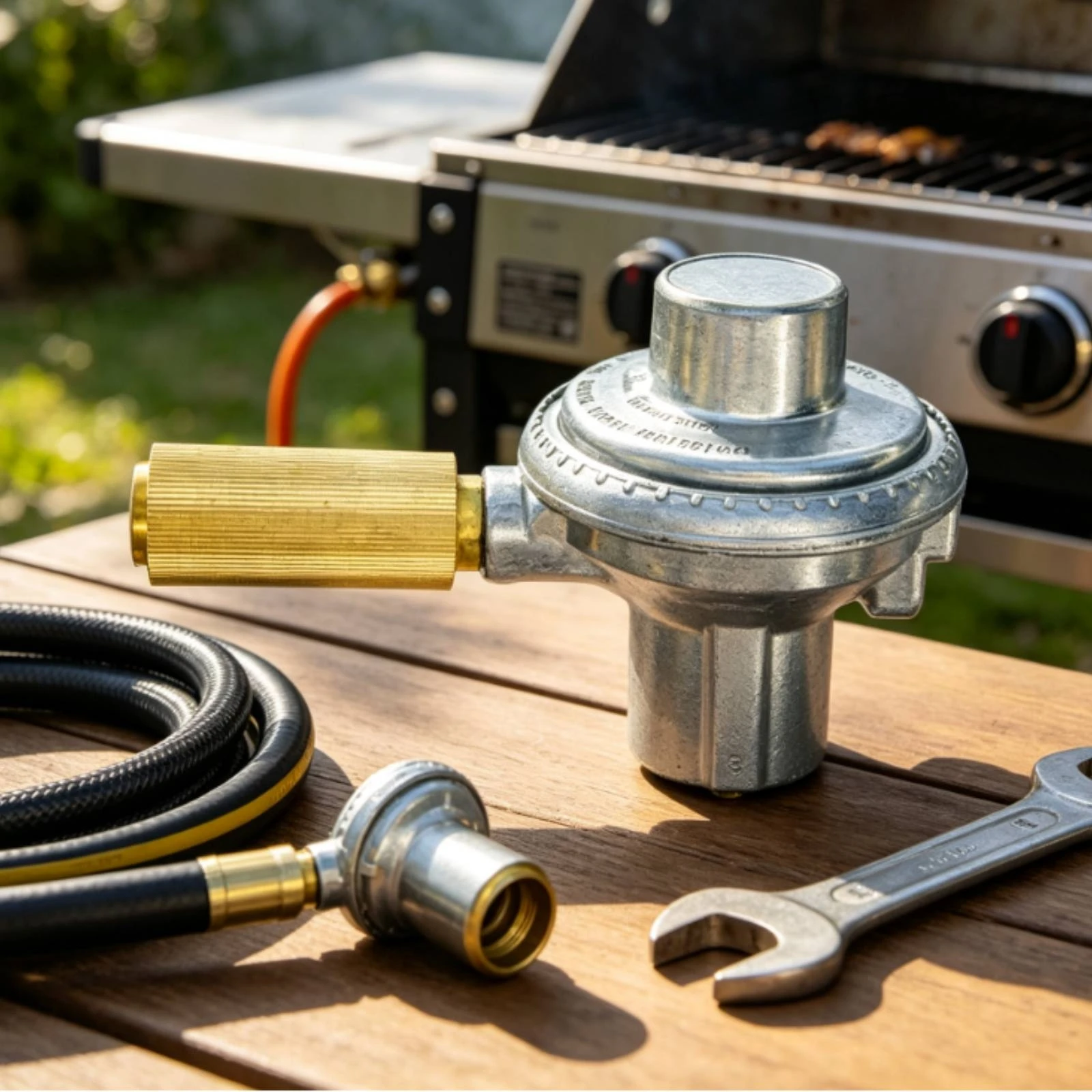 Oven Regulator Replacement Round Housing Propane Oven Regulator Outdoor Cooking Gear Cylindrical Top Portable