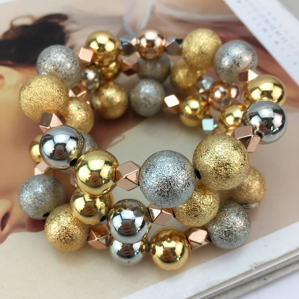 2024 Women\'s Three Tones Bangles Multi 3 Piece Bracelets Fashion Bracelet Party Birthday Gift FHK17321