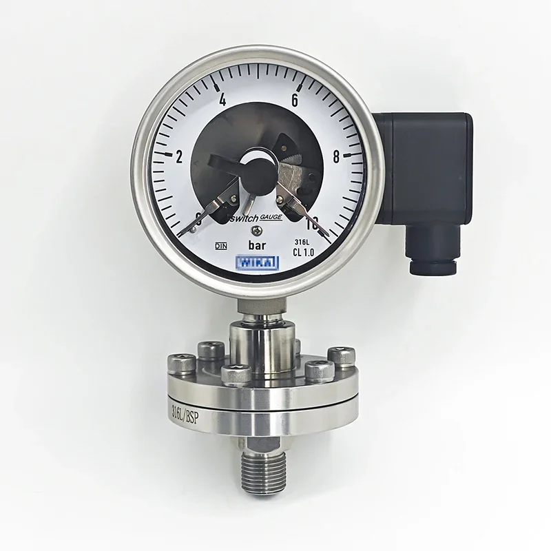 Miniature 1.0% Precision Double  Bourdon Tube Pressure Gauge for Power Plant