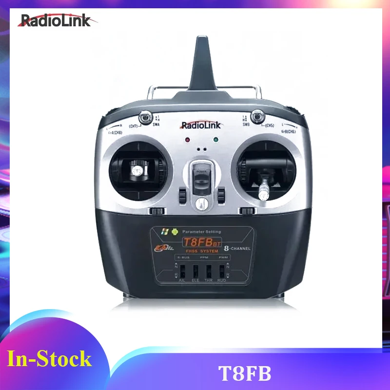 

Radiolink T8FB BT 8 Channel 2.4G Radio Controller with Receiver R8EF Remote Transmitter for FPV Drone Fixed Wing Airplane