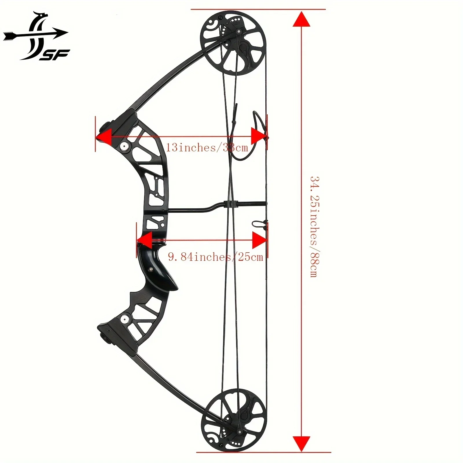 SF Compound Bow Archery for Adults, 30-70 Lbs Draw Weight, 19