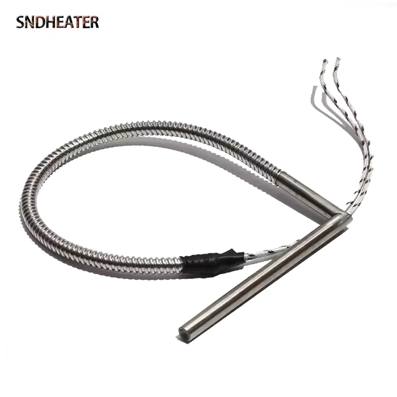 SNDHEATER 2PCS Cartridge Corner Heating Element Right Angle L Shape Electric Air Heater Rod for Mold Heating 50/100/150/200MM