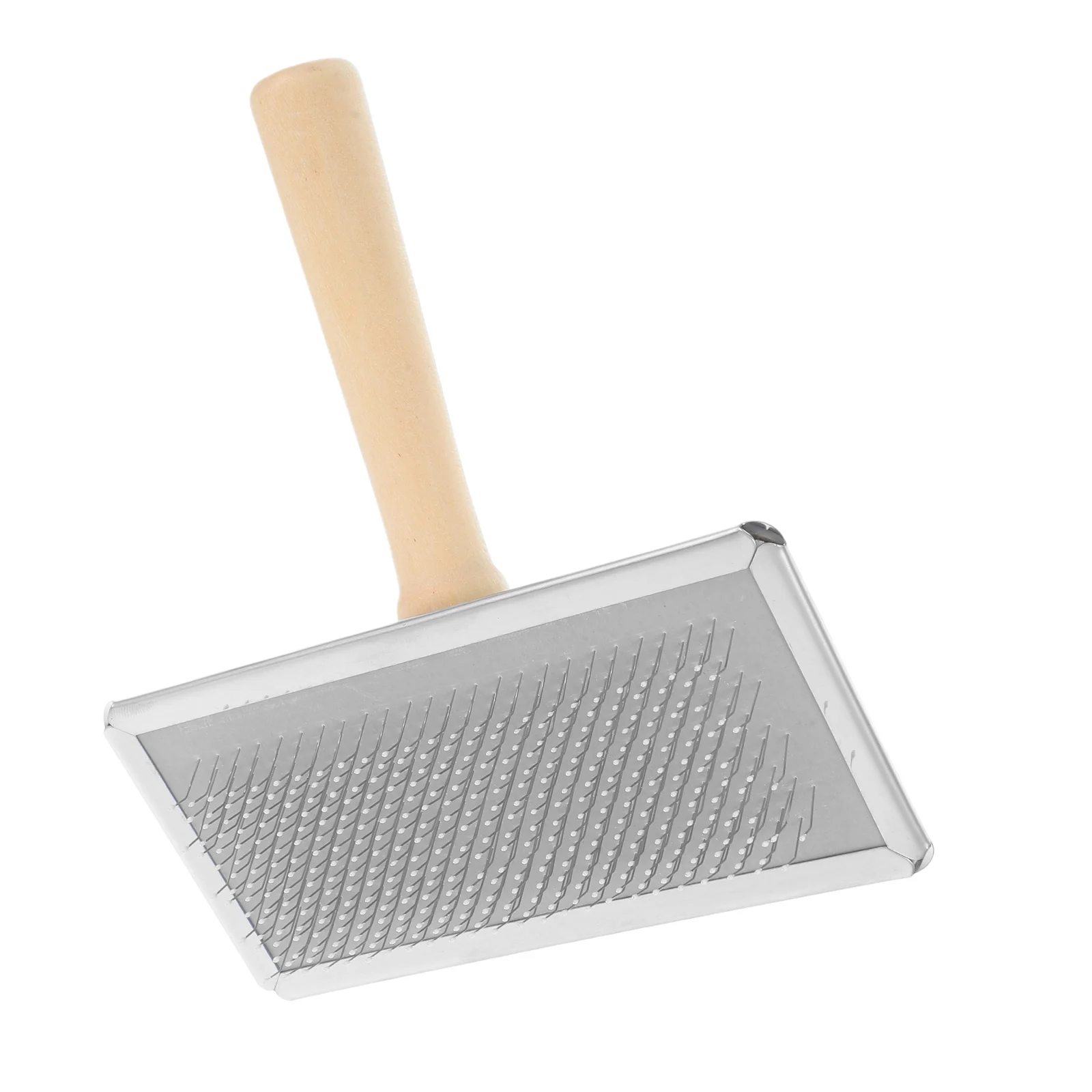 

Wool Carders Brush For Felting Ergonomic Hand Tool Steel Needles Fine Tooth Spacing Diy Craft Pet Grooming Slicker Brush Wool
