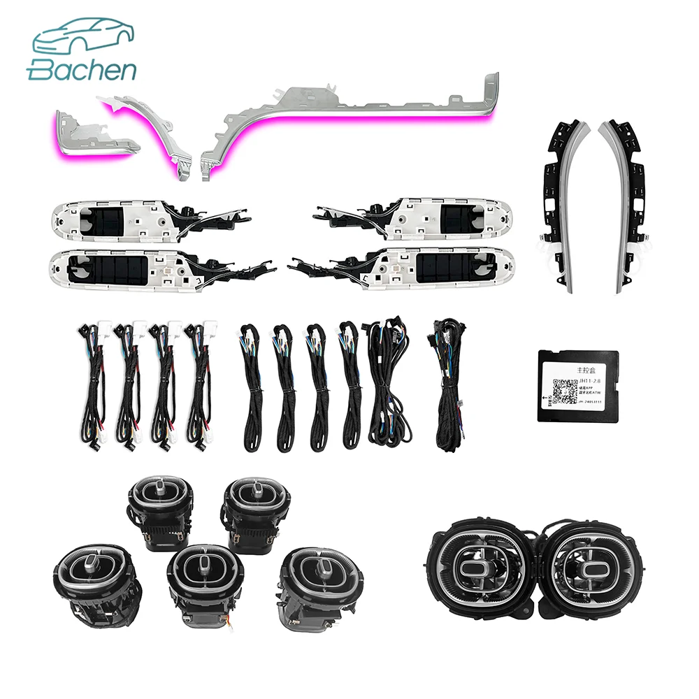Upgrade 64 Colors LED Car Interior Ambient Lighting For Mercedes Benz GLC -W254 2023-2026 Atmosphere Trim Accessories