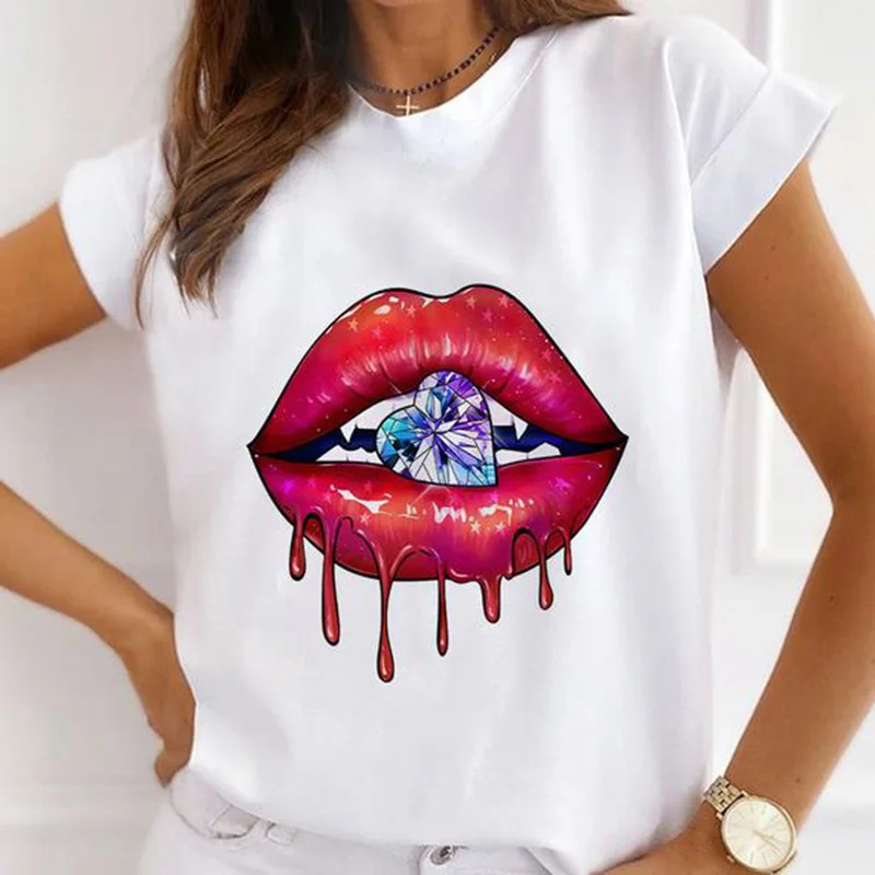 New Printed Women's Summer Women Loose Short Sleeve T-shirt Top Base Oversized T Shirt