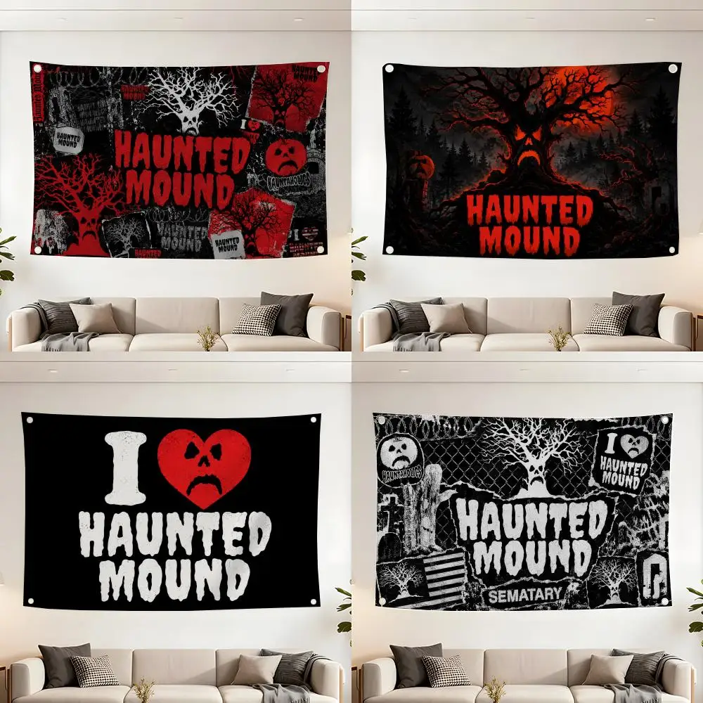 Band Senatary Haunted Mound Flags flag For Living Room Home Dorm Decor Wall Outdoor Camping Party Banner Gifts