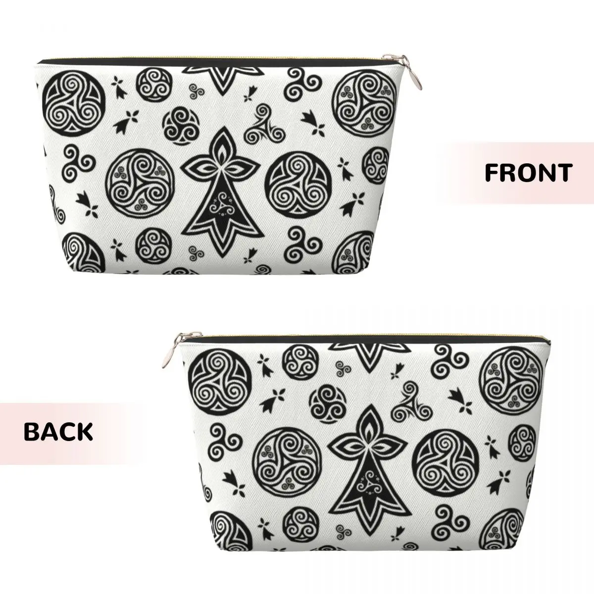 Custom Breton Triskels Travel Toiletry Bag for Women Breizh Brittany Triskeles Cosmetic Makeup Bag Beauty Storage Dopp Kit