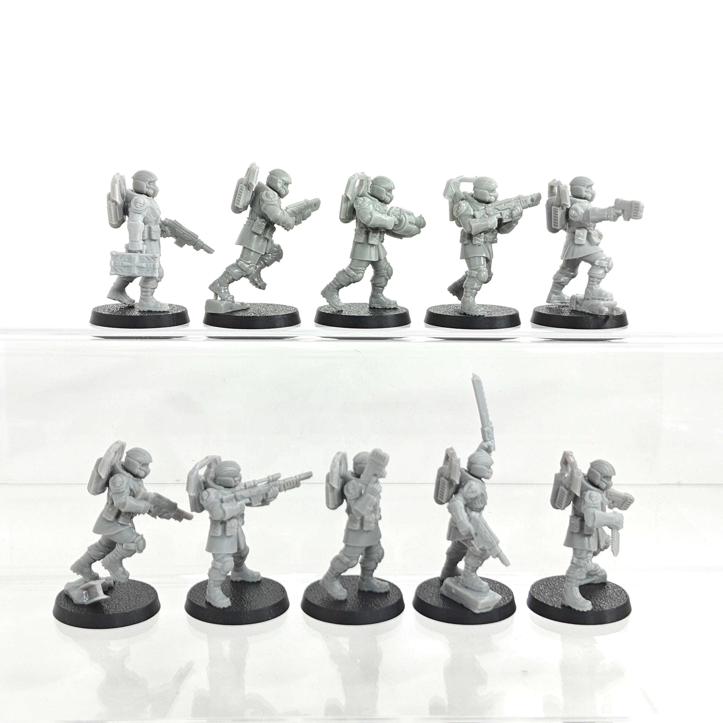 مجموعات المرآب المناورات (10 أرقام) مجموعات الراتنج الشكل غير مصبوغ المنمنمات KT335 #3