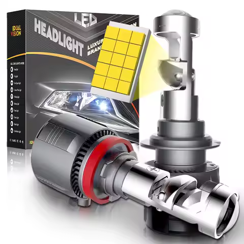 2PCS H7 H4 Mini LED Headlight Projector Lens Canbus 9585 CSP Chips Hi/Lo Beam H8 H11 9005 HB3 9006 HB4 Car Light 6000K 12V 24V