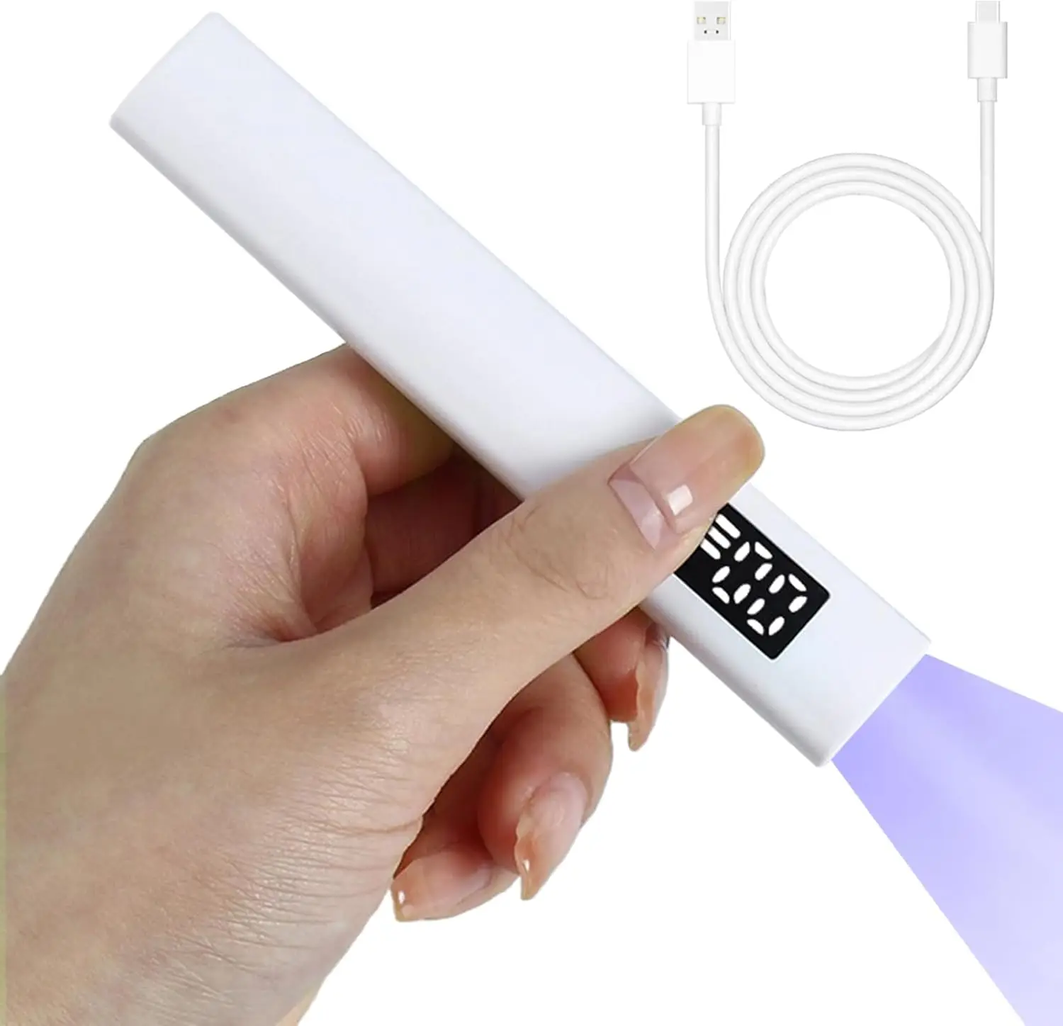 

Handheld UV Nail Light with Stand, LCD Timer, Rechargeable LED Gel Lamp for DIY Manicure