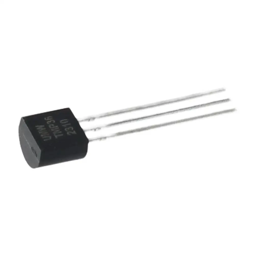 5PCS Metal Temperature Analog Sensor TMP36GT9Z TMP36 Black 3-Pin ±2°C 10 MV/8°C Digital Thermometer IC Sensor