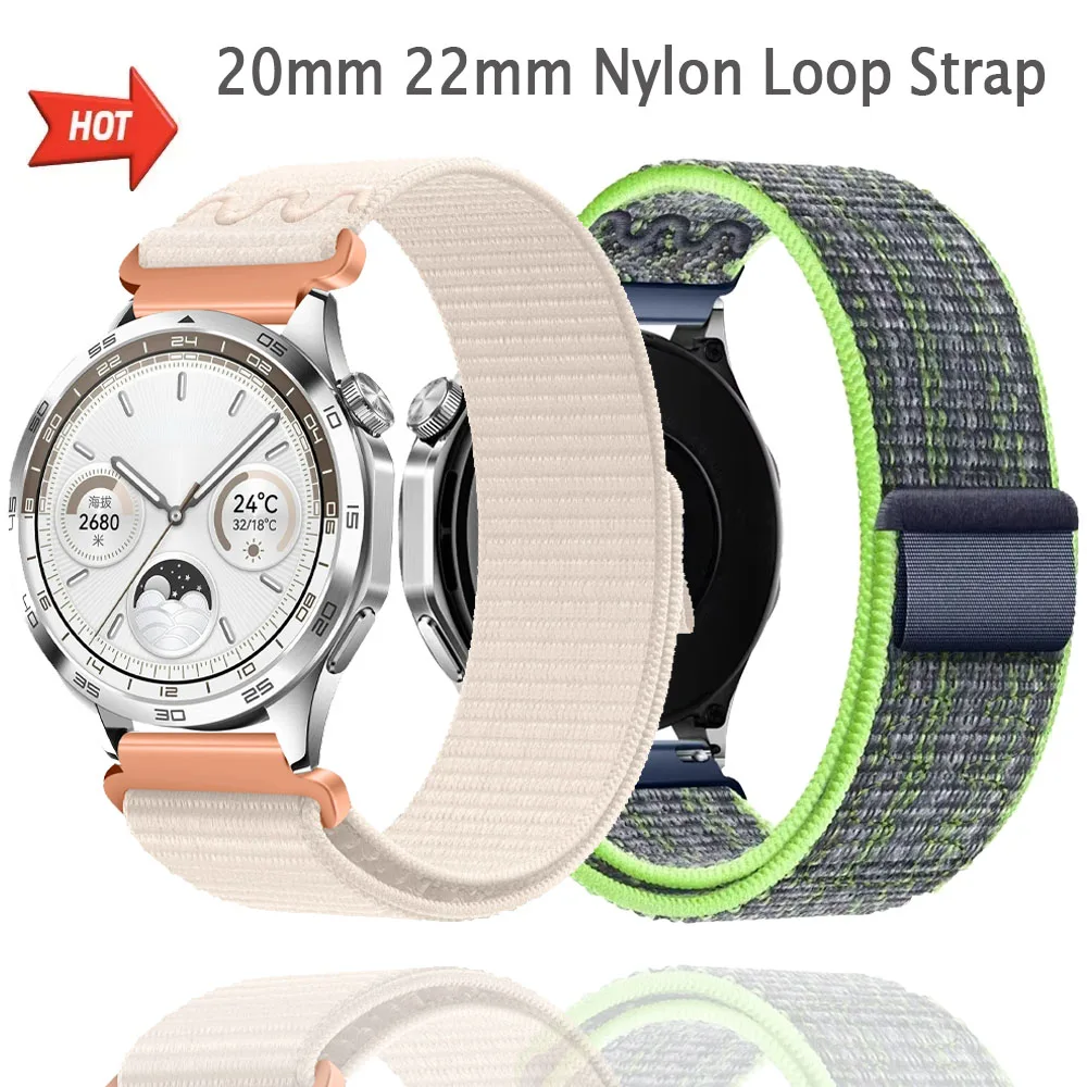 20 مللي متر 22 مللي متر النايلون حلقة حزام لساعة سامسونج جالاكسي 7 6 5 4 40/44 مللي متر 6/4 سوار كلاسيكي لساعة هواوي GT5 4Pro GT3 46 مللي متر الفرقة #1