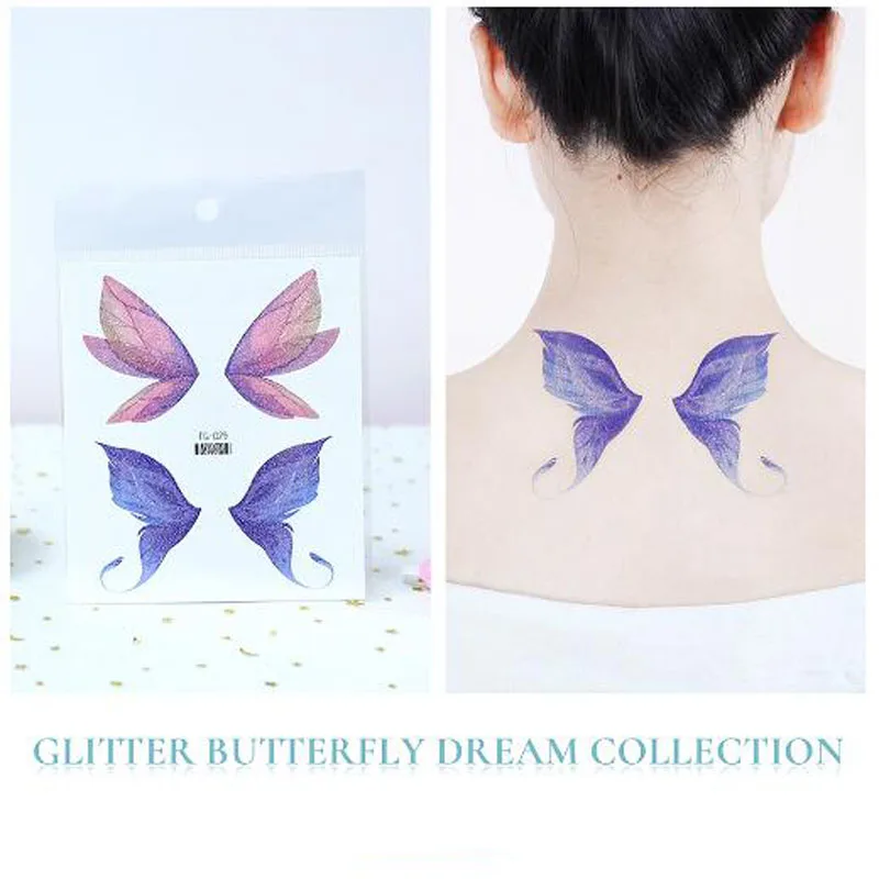 Glitter Butterfly Face Tattoo Tattoo Stickers Festival Eye Makeup Cosmetic Sticker Decals Body Art Fake Tattoos Flash Tattoo