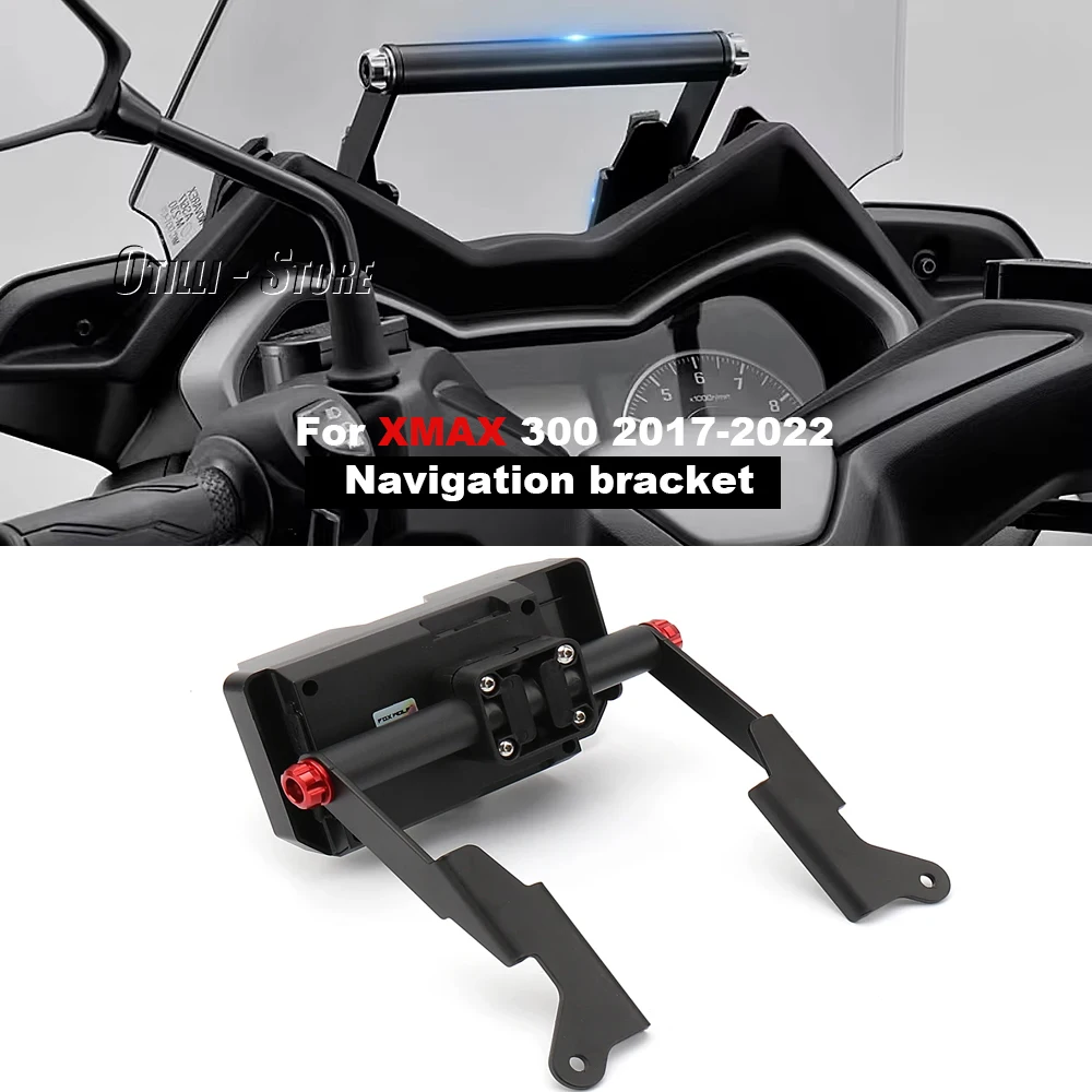 

For Yamaha XMAX 300 X-MAX 300 X-Max 300 2017-2022 Motocycle Front Phone Holder Mobile Navigation GPS Bracket Stand Plate Support