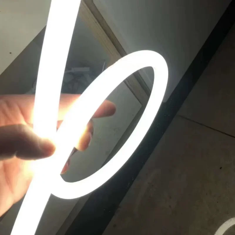 Round Led Neon Strip Light 360 Glowing Flexible Silicone Tube Channel Garden Outdoor Waterproof Diy Silica Gel Rope Linear Lamp