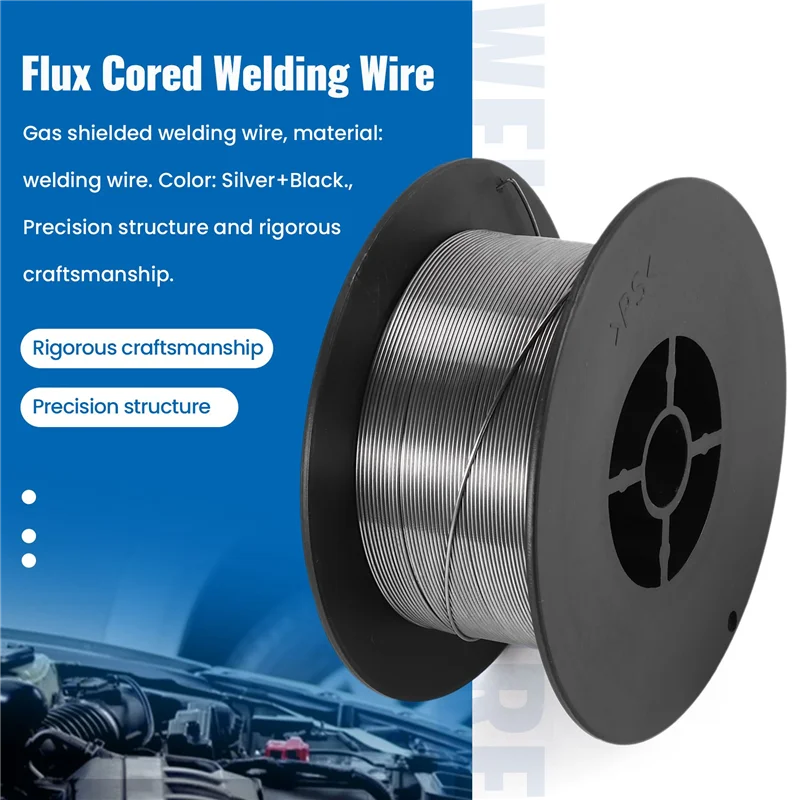 Homeshopping E71T-1C 500G Stainless Steel Gasless Mig Welding Wires 1.0Mm Dia Solid Cored Welding Accessories For Chemical Equip
