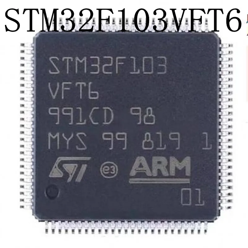 1 peça stm32f103vet6 vbt6/vct6/v8t6/vft6 qfp100 stm32f103 qfp braço nieuwe e originele ic gratis verzending