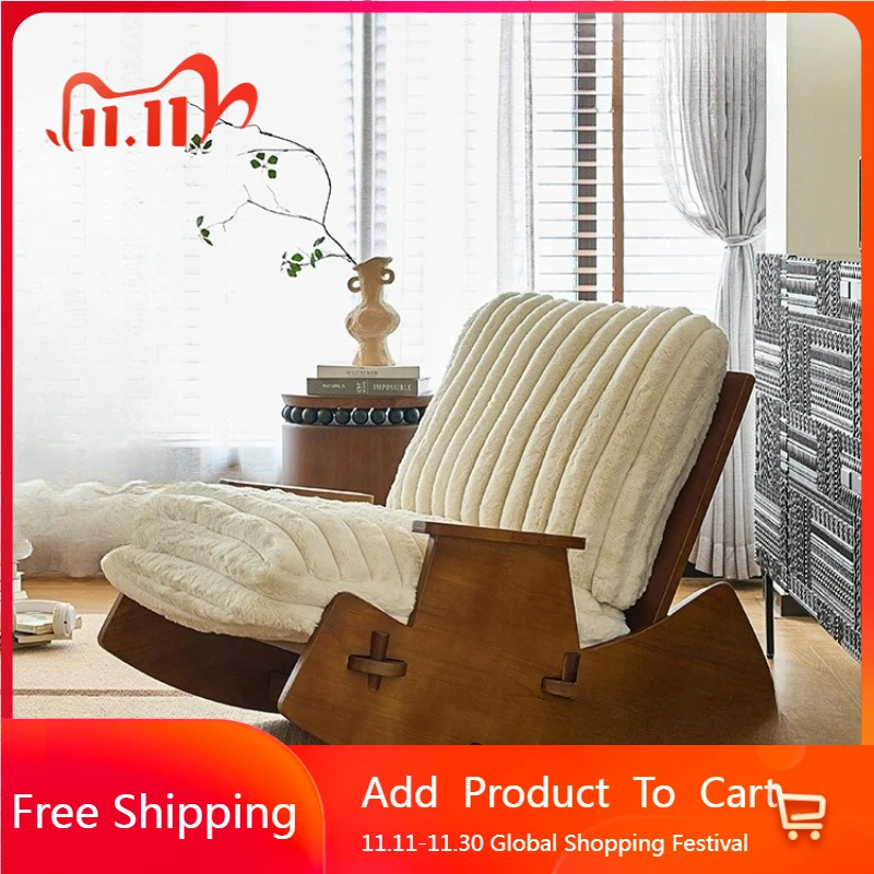 

Camping Computer Living Room Chairs Lounge Rocking Nordic Chairs Makeup Bedroom Outdoor Balcony Wooden Fauteuil Salon Furniture
