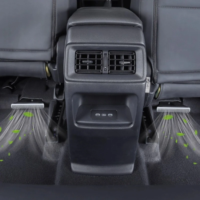 

For Toyota RAV4/Wildlander 2020-2025: Stainless Steel Rear AC Vent Guards - Metal Protection Set Interior Decorative Accessories