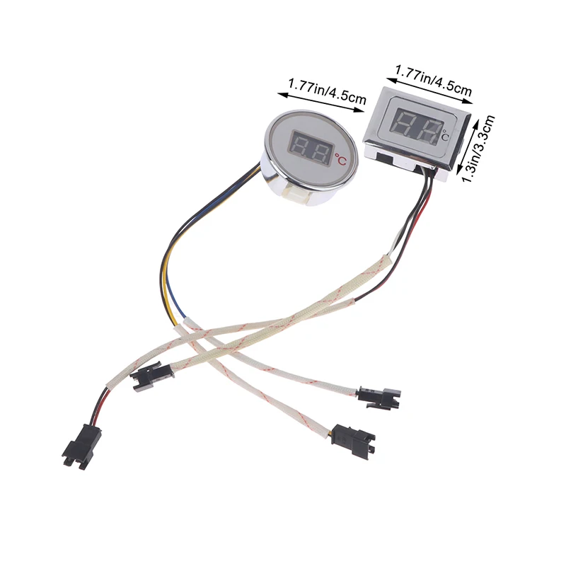 1Pc Natural Gas Water Heater Temperature Display Digital Display 88 Square Display Meter Temperature Display Accessories