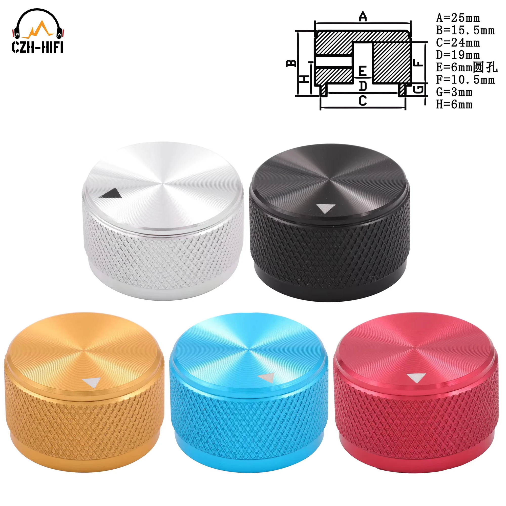 1 шт., ручка термометра 25x15,5 мм с ЧПУ, алюминий, Hi-Fi, аудио, преобразователь объема, CD-плеер, ЦАП, радиальный предусилитель, сделай сам