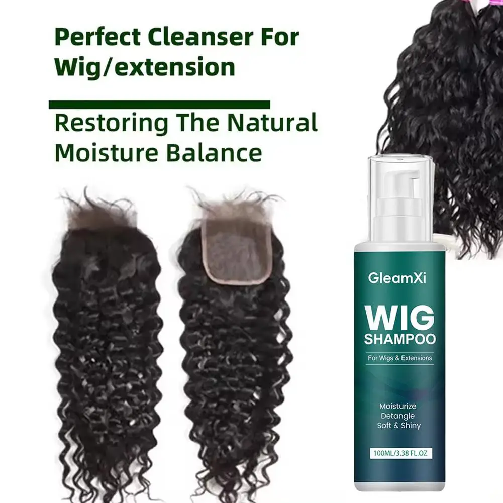 100ml Wigs Care Shampoo Wig Conditioner Wig Frizz Control & Smooth Professional Wig Care Solution For All Types of Wig