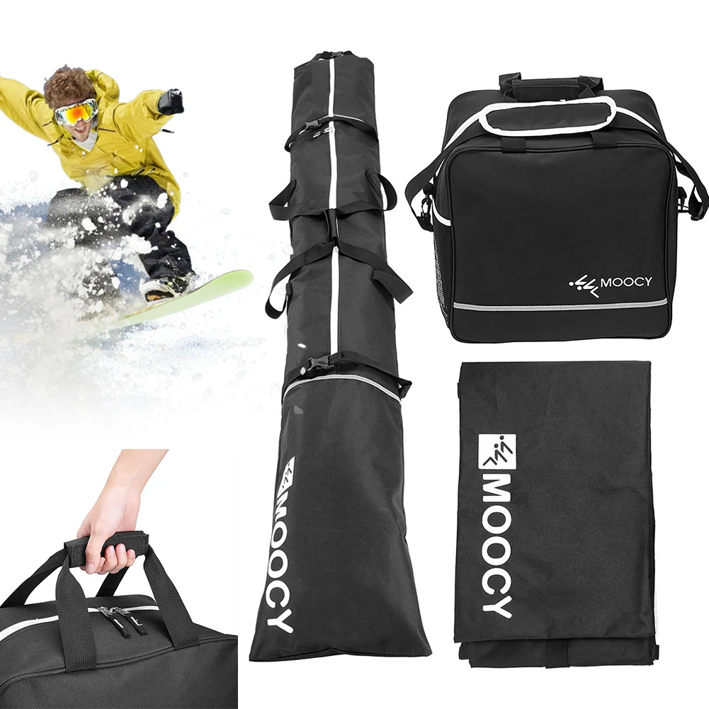 

Набор из 2 предметов: водонепроницаемая сумка для лыж и чехол для ботинок, набор для путешествий с лыжами и снаряжением, сумка для лыжного снаряжения для взрослых и детей