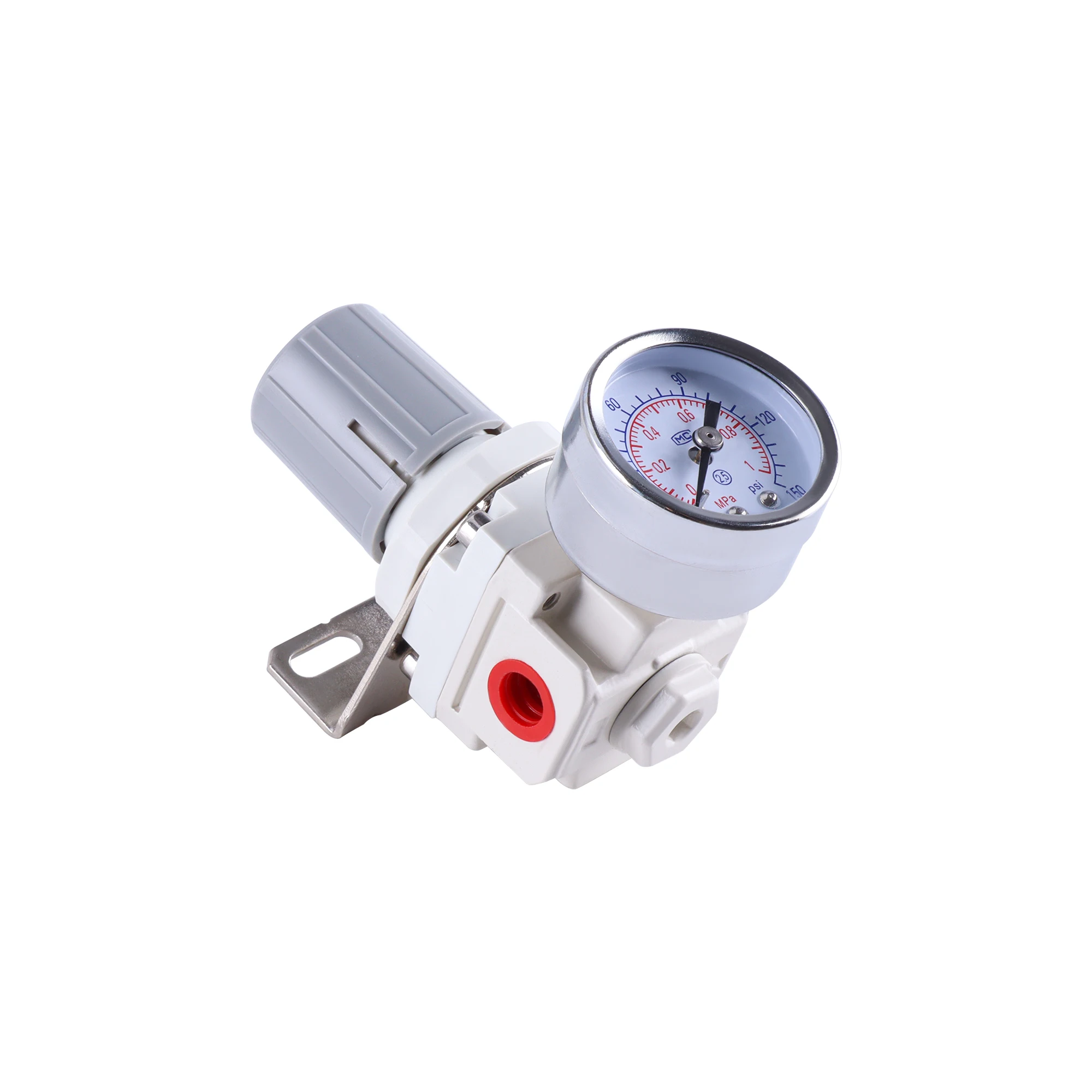 1/4" Thread BSP Pneumatic Mini Air Compressor Pressure Regulator Reduction Valve with Gauge with Fitting Compressed Air System