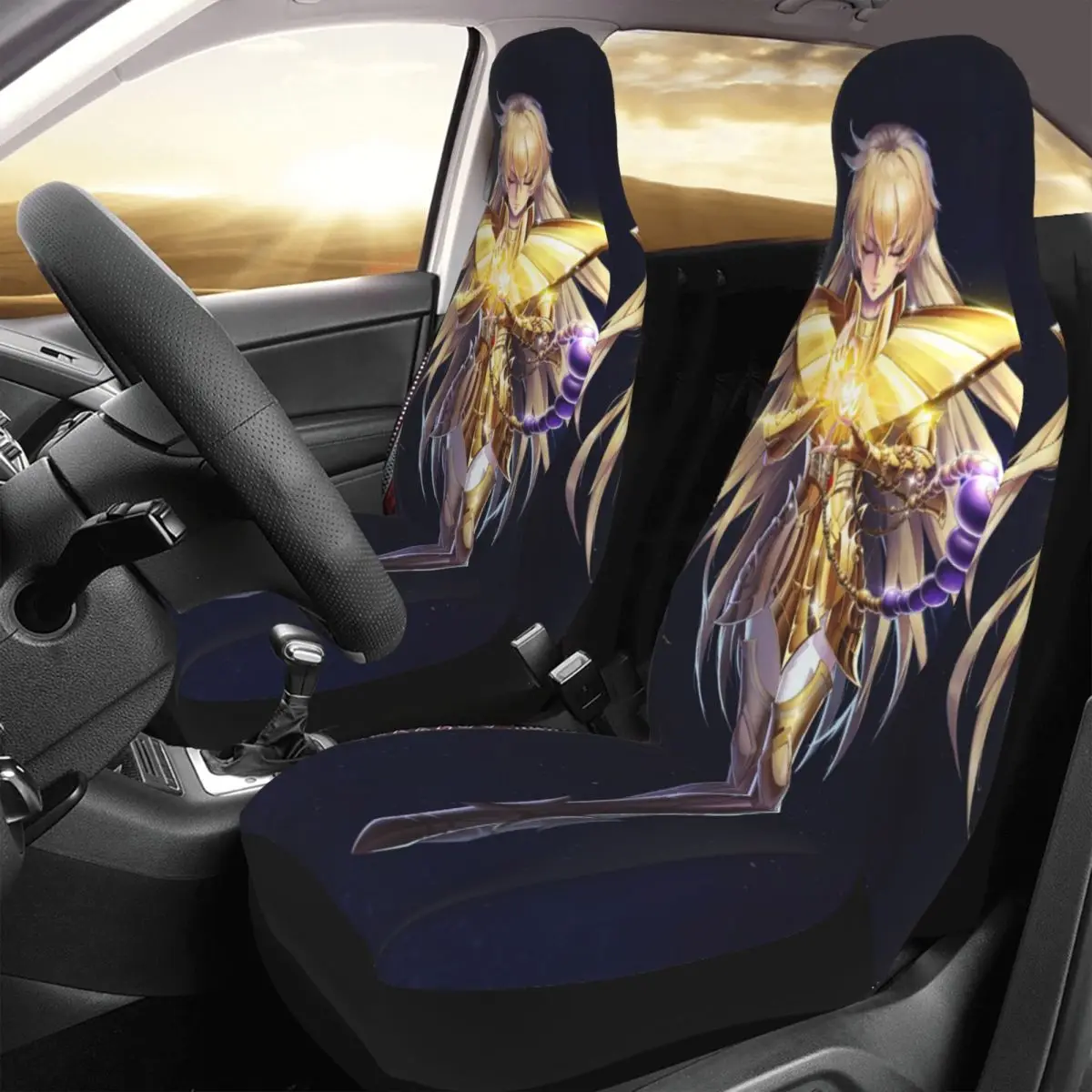 

Virgo Shaka Car Seat Cover Custom Printing Universal Front Protector Accessories Cushion Set