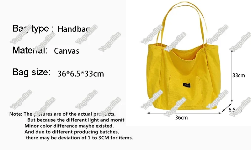Koreanischen stil Leinwand Tragetaschen Für Frauen Große Kapazität Handtasche Casual Schulter Tasche Einkaufstasche Gilr Geldbörse – Detail 2