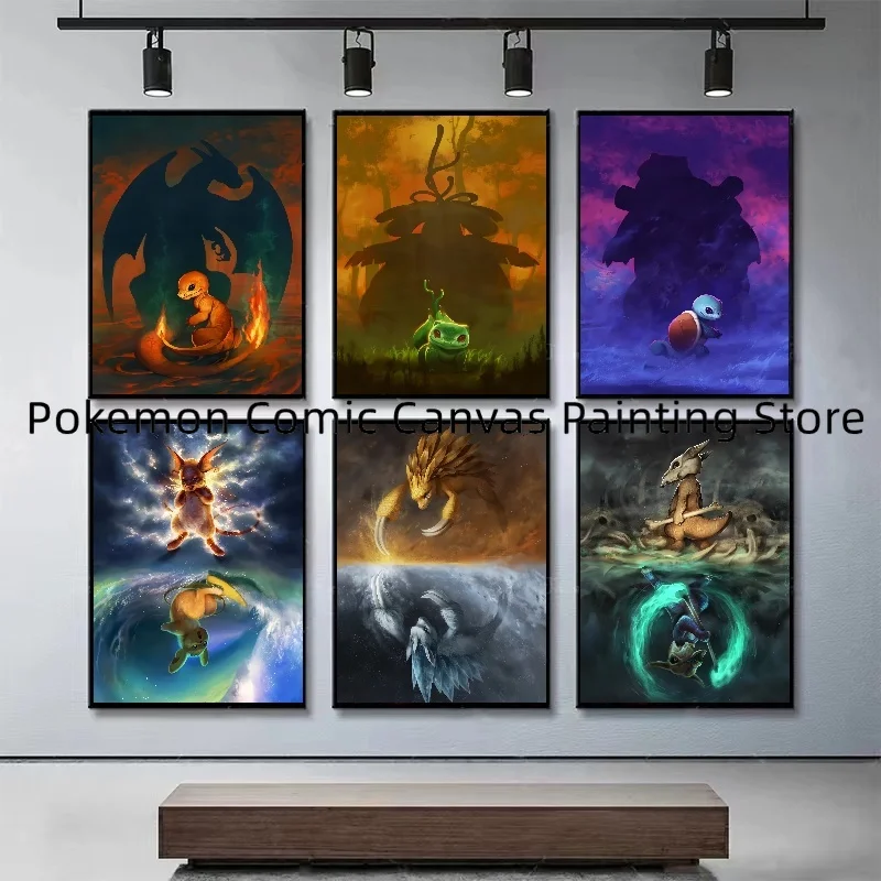 

Japanese Surrounding Cartoon Pokemon Wall Stickers and Posters for Bedroom Decoration High Quality Pictures Art Decoration Home