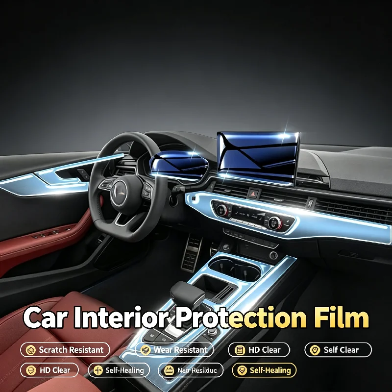 Screen Protector Film - ฟิล์มป้องกันภายในสำหรับ Audi A4L ปี 2024 อุปกรณ์ตกแต่งและปรับแต่งหน้าจอคอนโซลกลาง