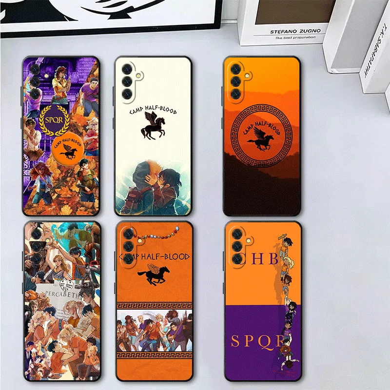 Poseidon Camp Half-Blood Soft Phone Case for Samsung A17 A37 A57 A16 A26 A36 A56 A15 A25 A35 A55 A14 A24 A34 A54 A13 A33 A53 Bla
