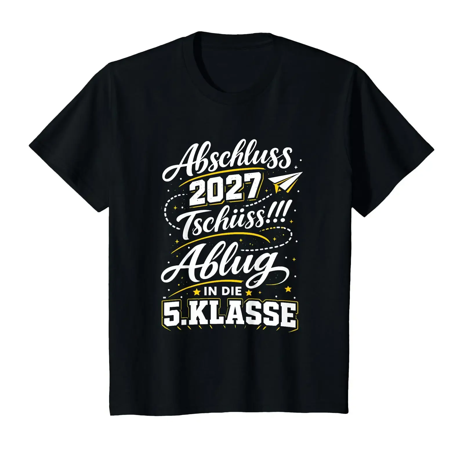 Children's primary school graduation 2027 Goodbye Off to 5th grade T shirt vintage Washed Casual Unisex graphic homme Slightly