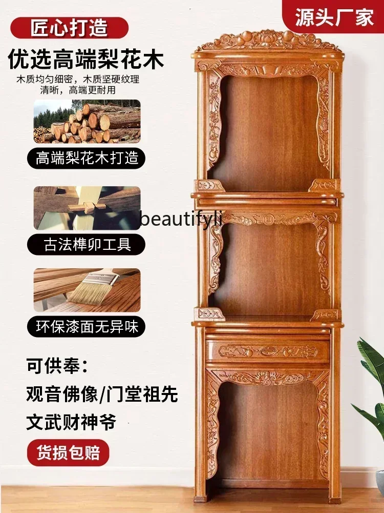 

yj15 Nuovi Arrivi Tutto in legno massello shrine stand armadio per uso domestico che offre armadio buddista santuario budd