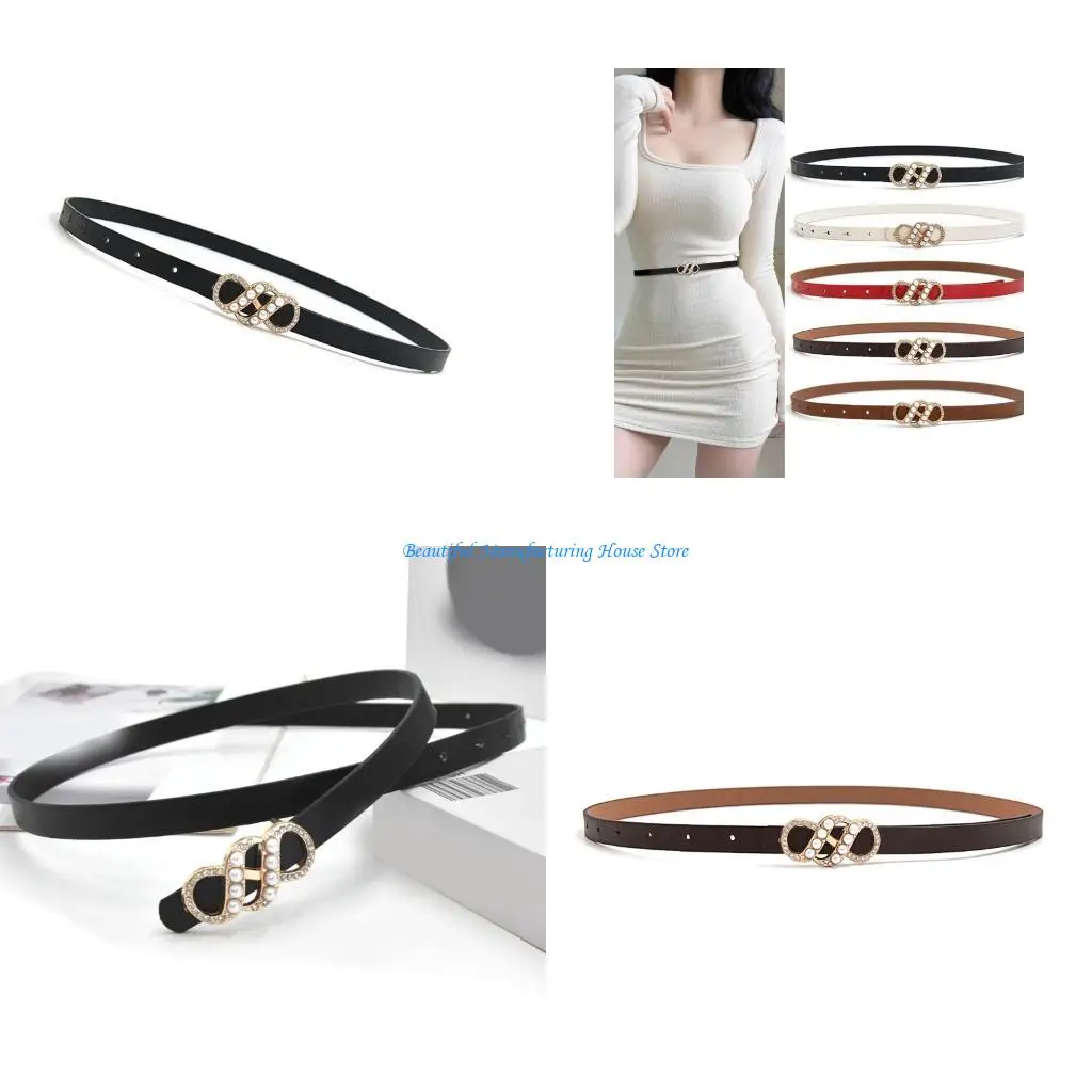 E56A Stylish Lightweight Waist Strap PU Leather Waist Belt Adjustment Comfortable Waistband Daily Essential