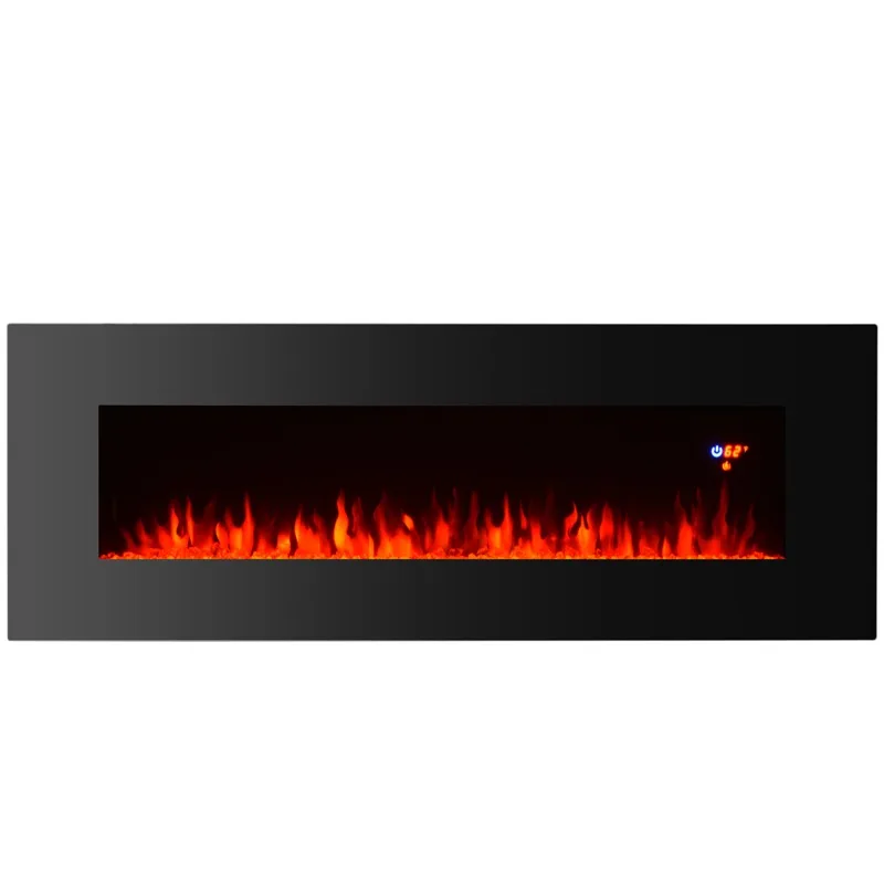 50 Inch Decor Flame Decorative Remote Control Modern Wall Mounted Electric Fireplace