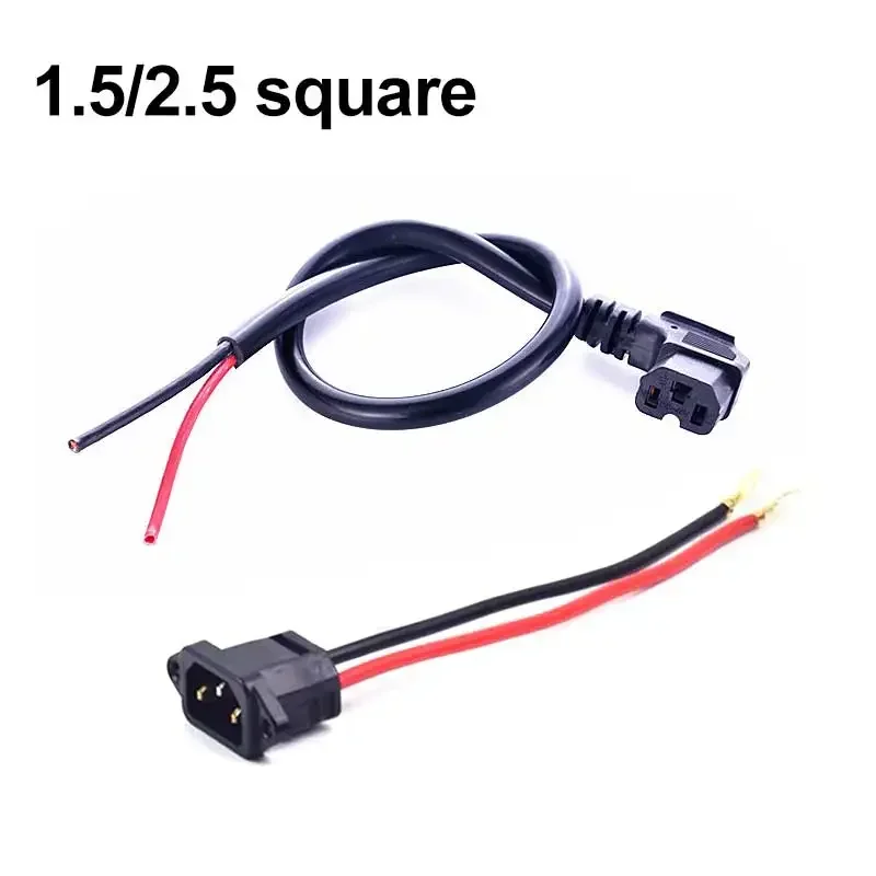 1.5/2.5 Square Electric Tricycle Battery Power Supply Elbow Cord E-Bike Battery Male/Female T-shaped 3Pin Connector Plug Socket