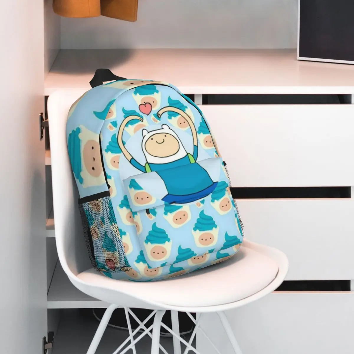 Finn The Human Adventurer Moda Crianças Mochila Mulheres Adolescentes Mochilas Viagem Laptop Mochila