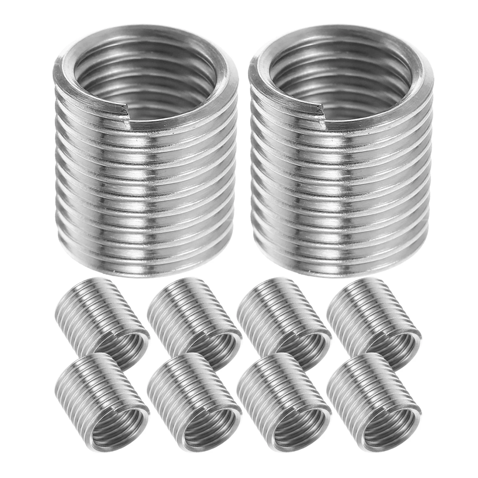 

10Pcs Durable 304 Stainless Steel Threaded Inserts for Efficient Thread Repair and Protection in Various Industrial Settings