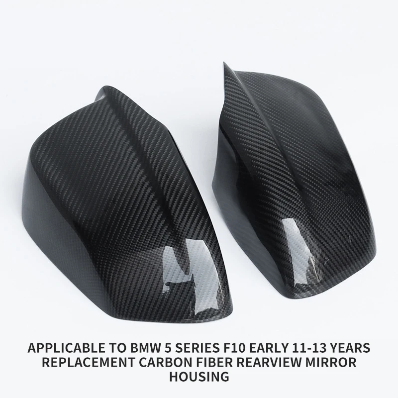 

For BMW 5 Series F10 F18 2011-2013 Rearview Mirror Carbon Fiber 1 Pair Replace Type Carbon Fiber Cover Ox Horn Shape Mirror Part