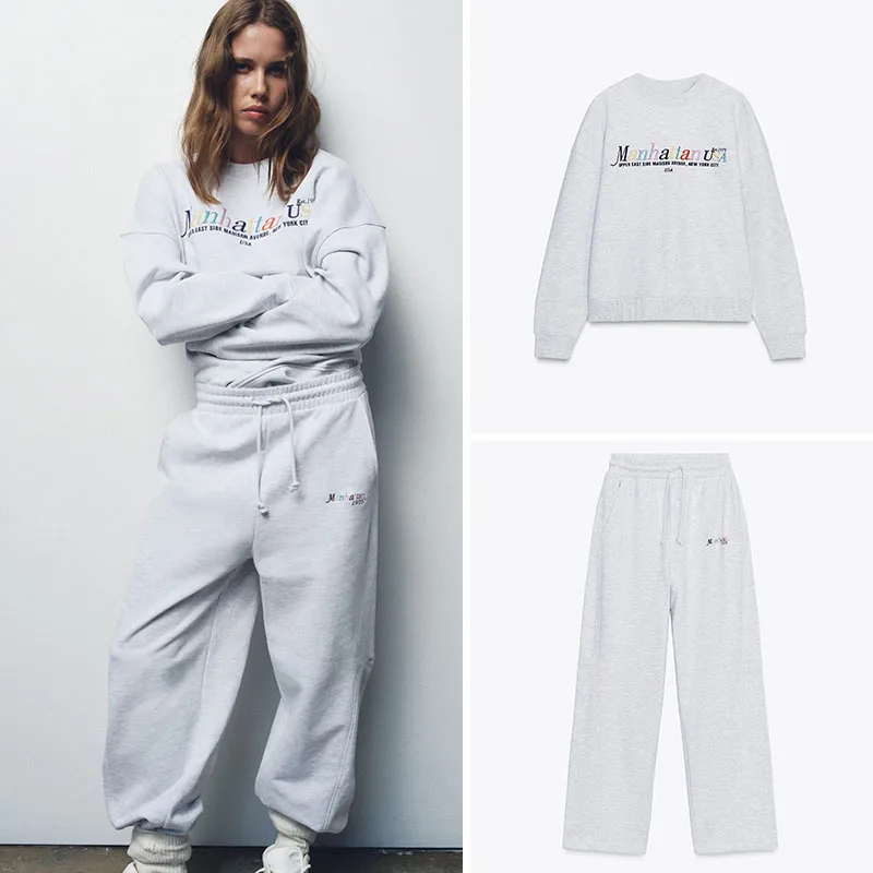 

Новое поступление, осенняя длинная толстовка с капюшоном све, повседневные свободные брюки, женские модные удобные дышащие этнические сценические костюмы